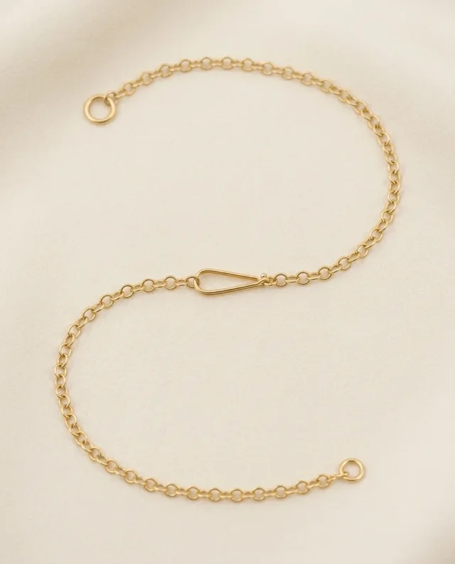 Gold Micro-Plated Back Chain with Hook, 22 cm