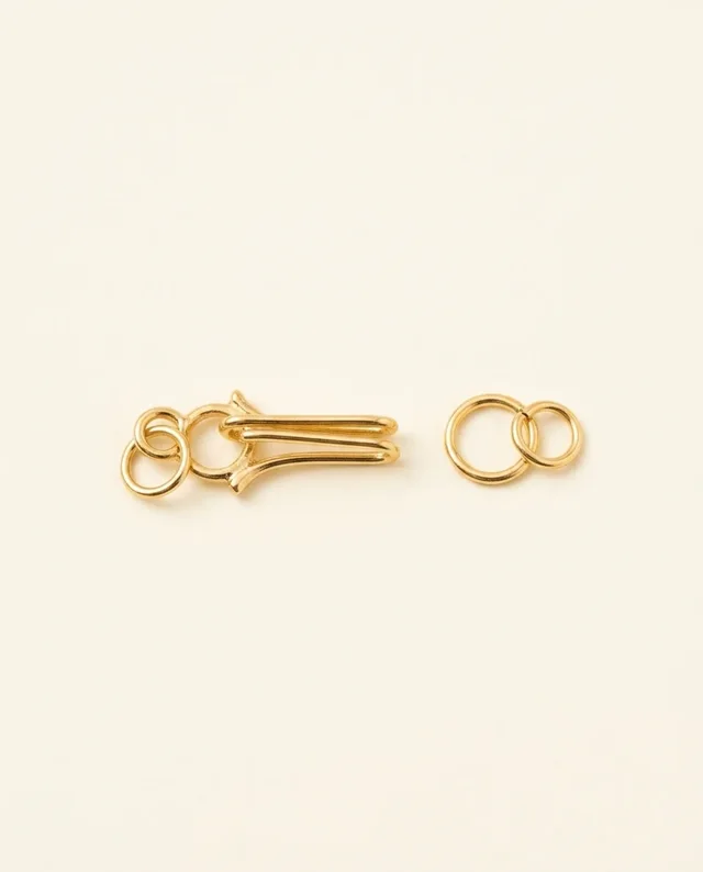 Gold Hook and Eye Clasp for Jewellery Making