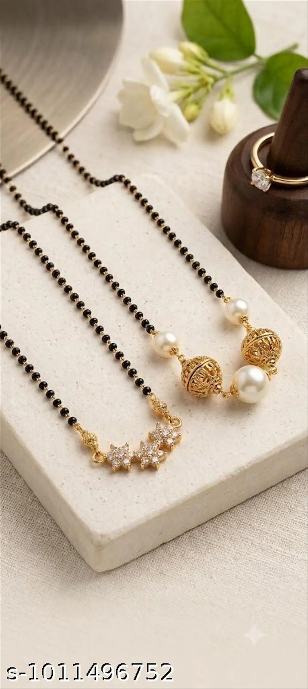 Pearl & CZ Mangalsutra Combo