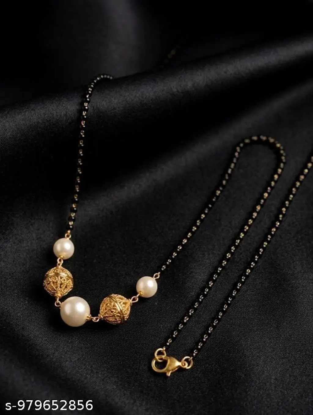 Pearl & Gold Bead Mangalsutra Chain