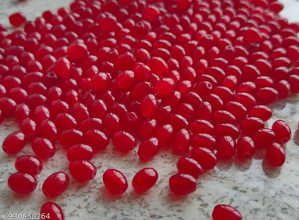 Red Oval Craft Beads, 300 Pieces